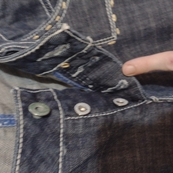 ANTIK denim beaded jeans Y2k style embellished size 29 light distressing Bootcut - Picture 2 of 16